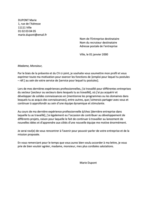 Rédiger Une Lettre De Motivation Lorsque C’est Facultatif