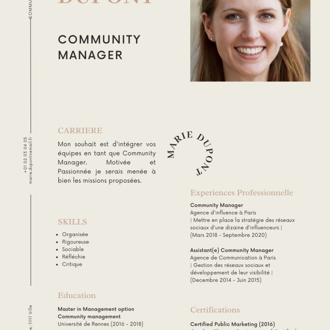 CV Community Manager